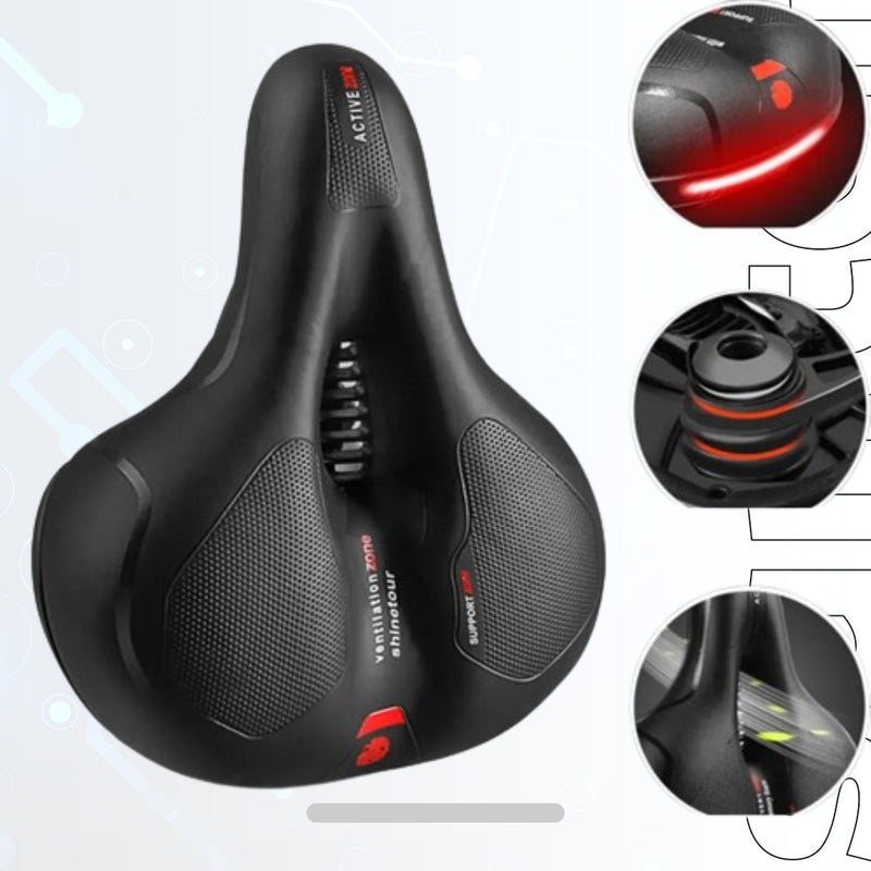 Comfortable Hollow Breathable Bicycle Saddle - Shock Absorbing MTB Road Bike Seat for Men and Women