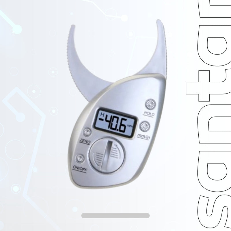 Body fat calipers for measuring electronic fat percentage.