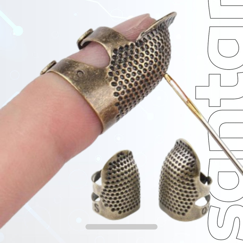 Retro Antique Thimble Ring - Finger Protector for Handworking, Needle Craft, and DIY Sewing Tools