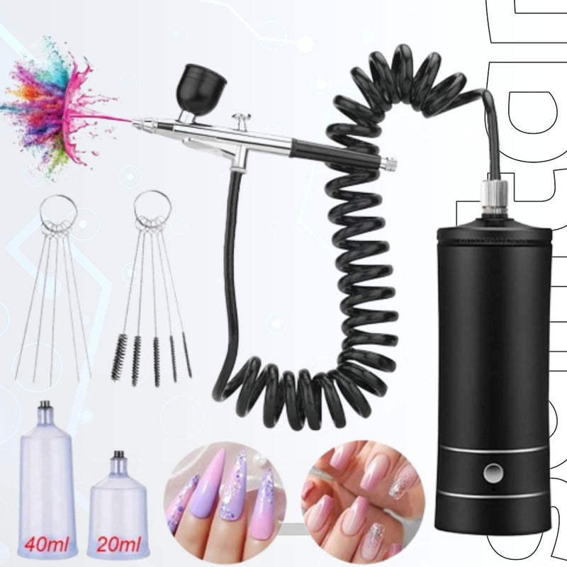 Airbrush Nail Compressor - for Nail Art, Cake Painting, and Crafts