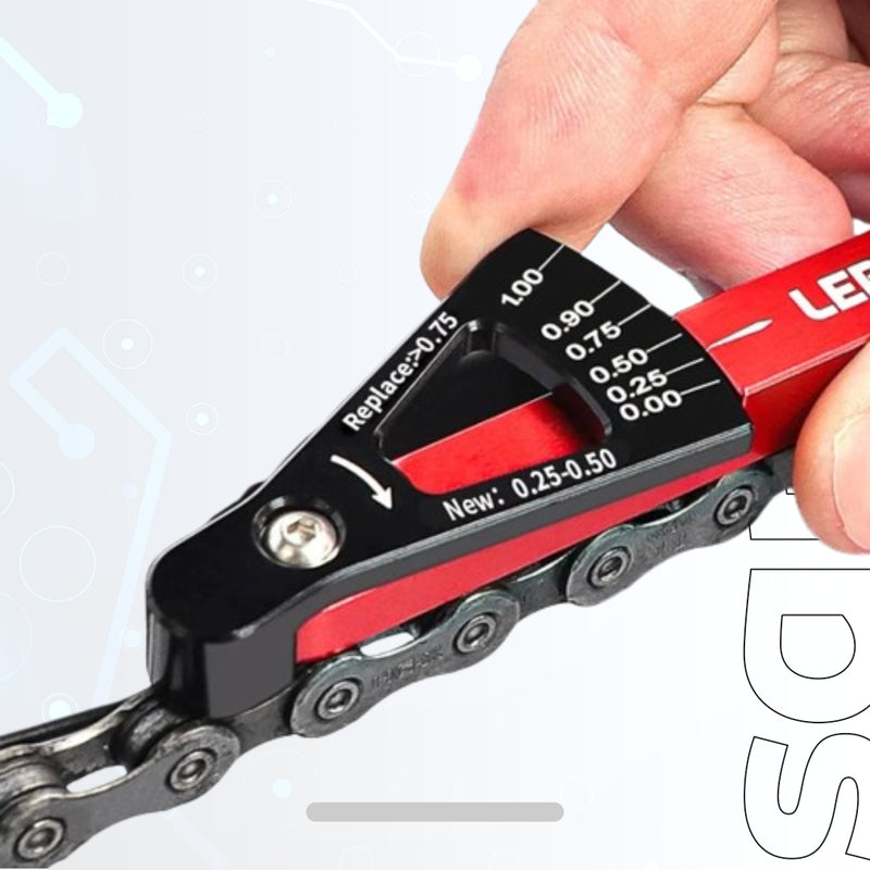 Bicycle Chain Wear Indicator - Aluminum Repair Gauge