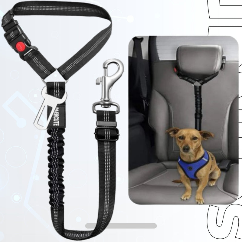 Two-in-One Adjustable Pet Car Safety Belt - Dog and Cat Collar