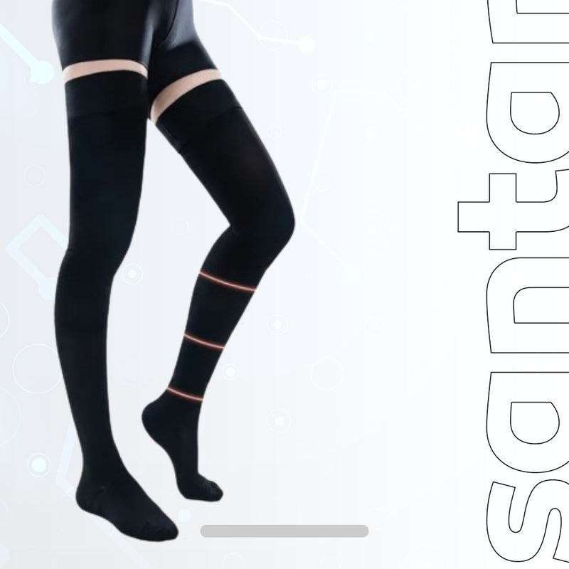 Medical Compression Stockings - Thigh High, Graduated Pressure, for Varicose Veins and Edema