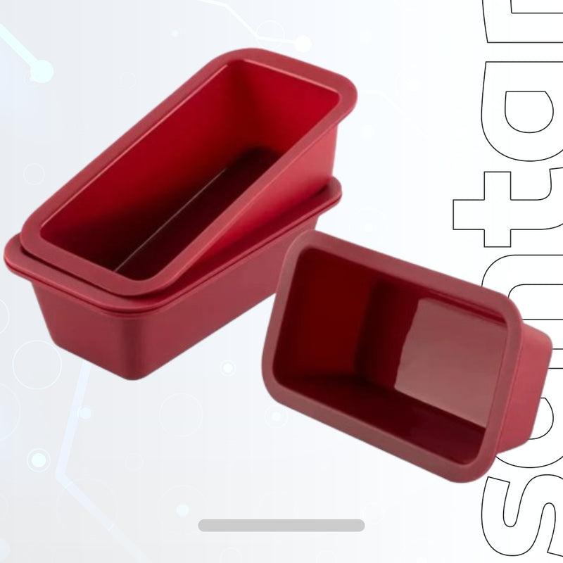 Nonstick Silicone Mini Loaf Pans - Easy Release Rectangle Baking Molds