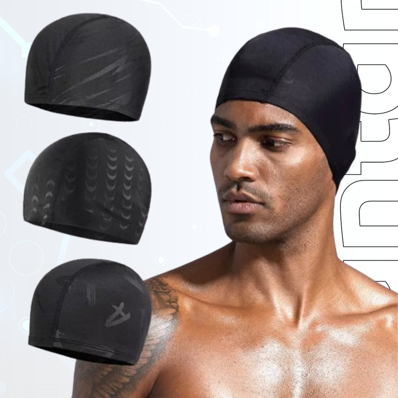 Lightning Black Swimming Cap