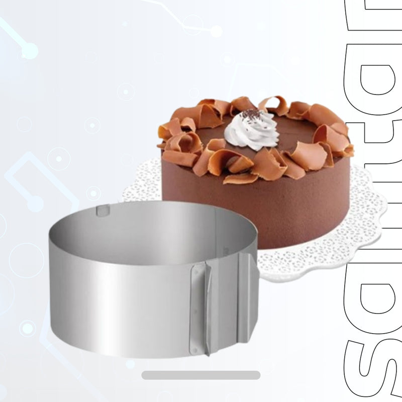 Adjustable Stainless Steel Cake Ring Mold - Round, Retractable