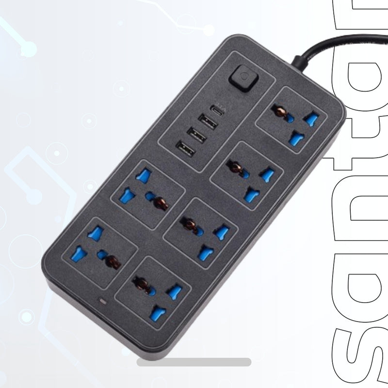 Universal Power Strip with USB Ports