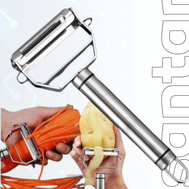 Stainless Steel Fruit and Vegetable Peeler - Multifunctional Grater for Melon, Potato, Carrot, Cucumber, and More