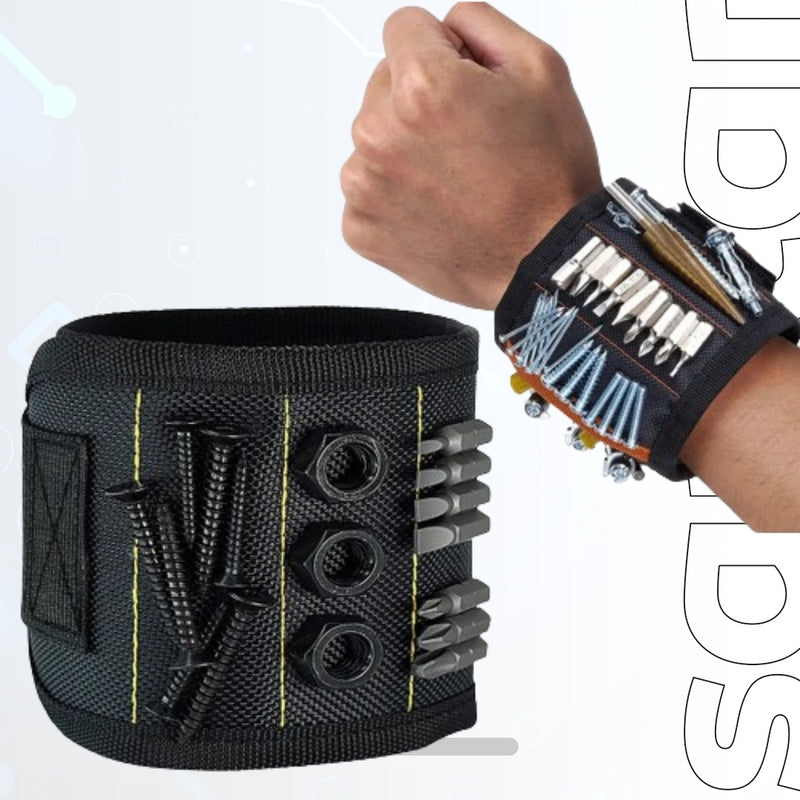 Magnetic Wristband - Holds Screws, Nails, Drill Bits, Strong Magnets