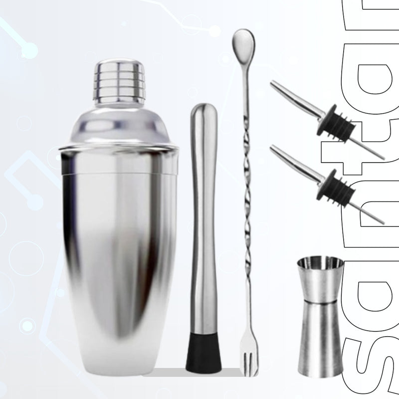 UPORS Stainless Steel Cocktail Shaker - Martini Boston Shaker for Bartenders