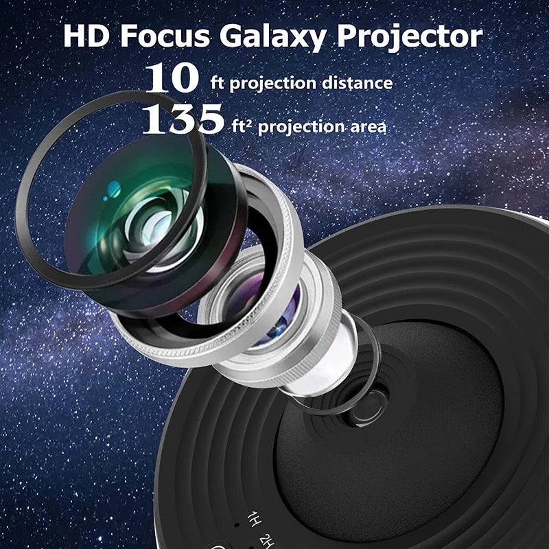 Galaxy Projector Night Light - 360° Rotate Planetarium Lamp