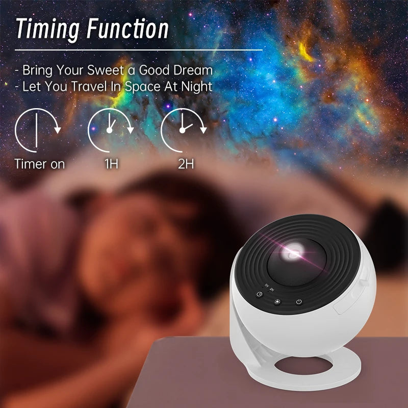 Galaxy Projector Night Light - 360° Rotate Planetarium Lamp