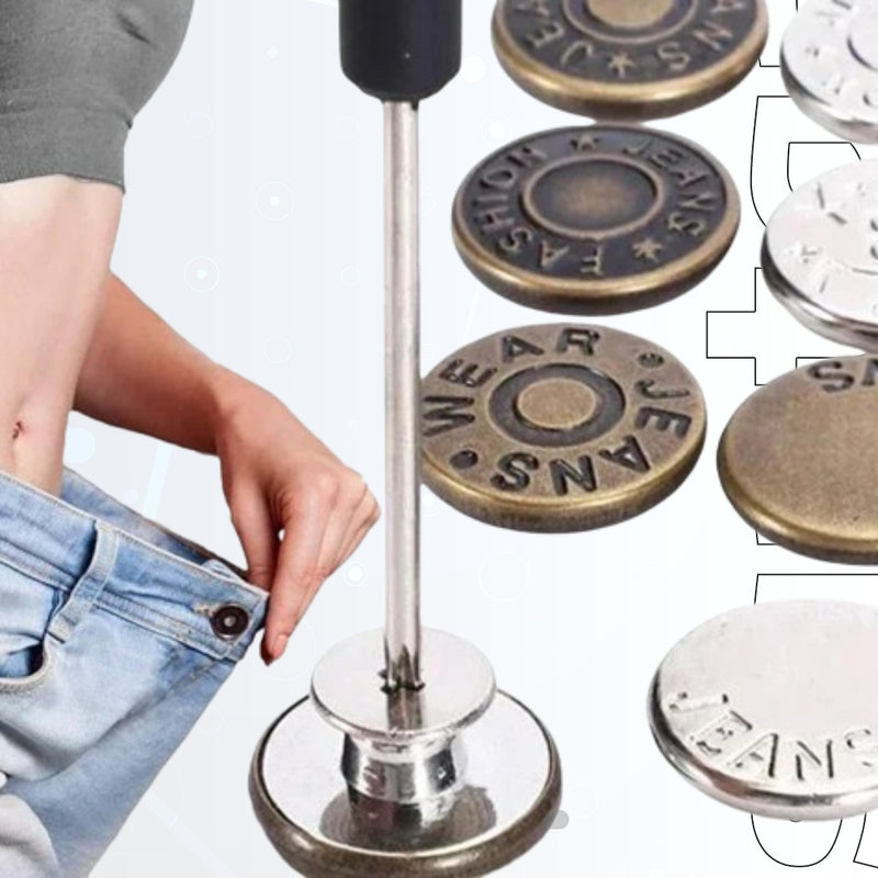 Metal Jeans Buttons 17mm - Seamless Replacement