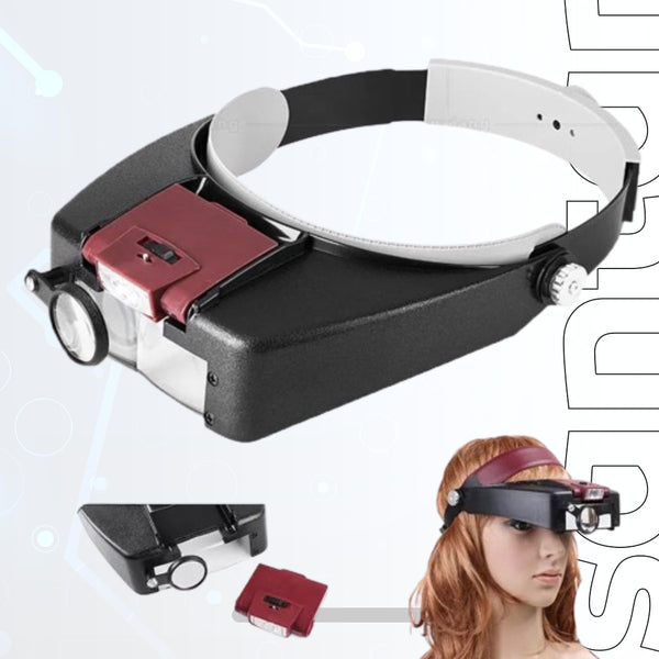 Head Glasses with Magnifying Glass 10x - Adjustable Size