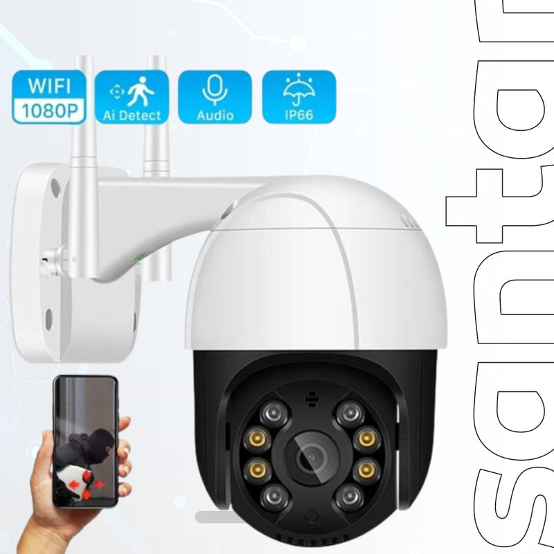 Outdoor Wifi IP Camera Digital Zoom AI Human Detector Wireless Camera