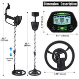 High Accuracy MD-4090 Professional Underground Metal Detector with LCD Display and Memory Function
