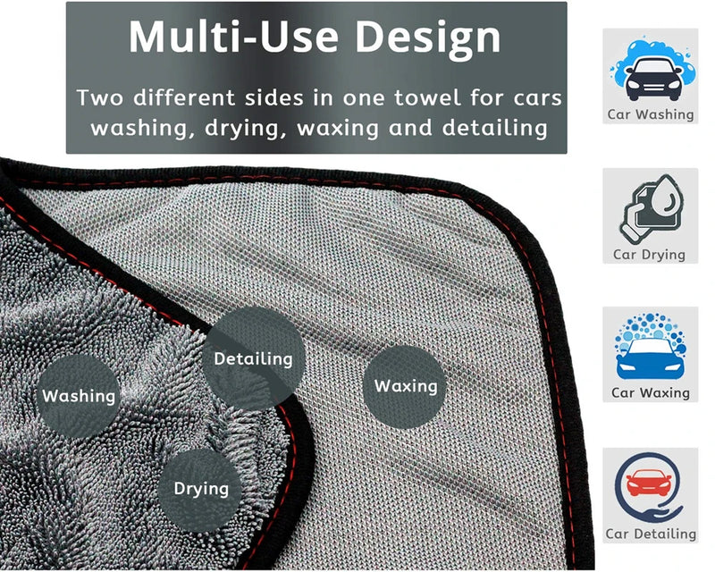 Microfiber towel for car and motorcycle washing