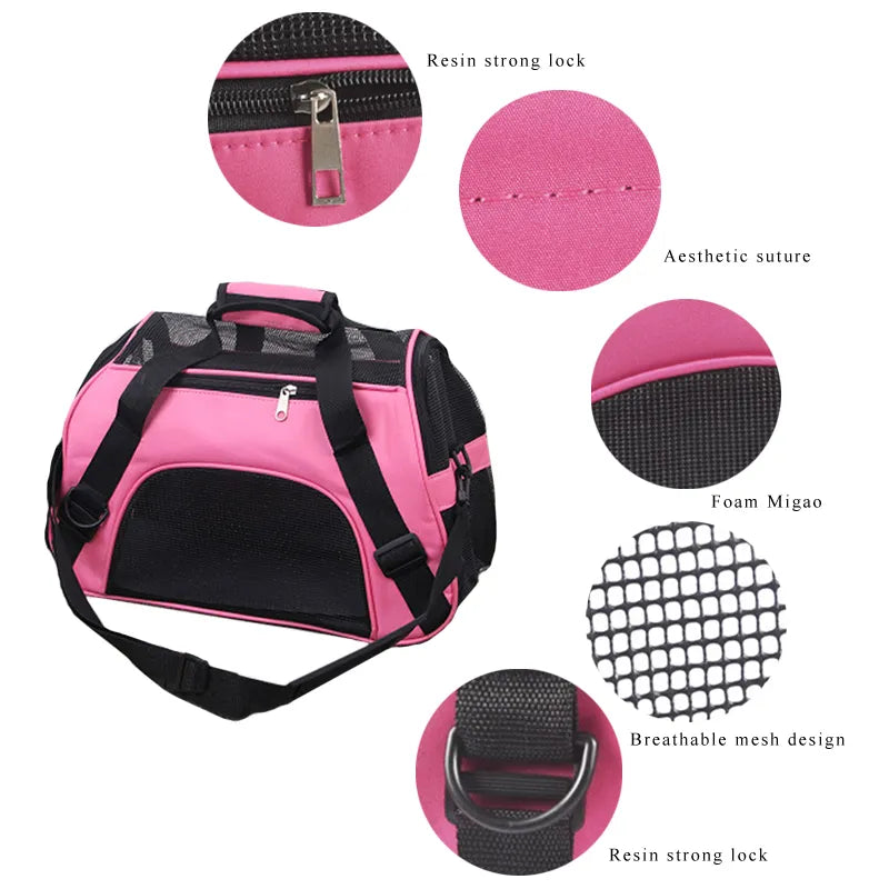 Cat Bags Portable and Dog Carrier Bag Mesh Breathable