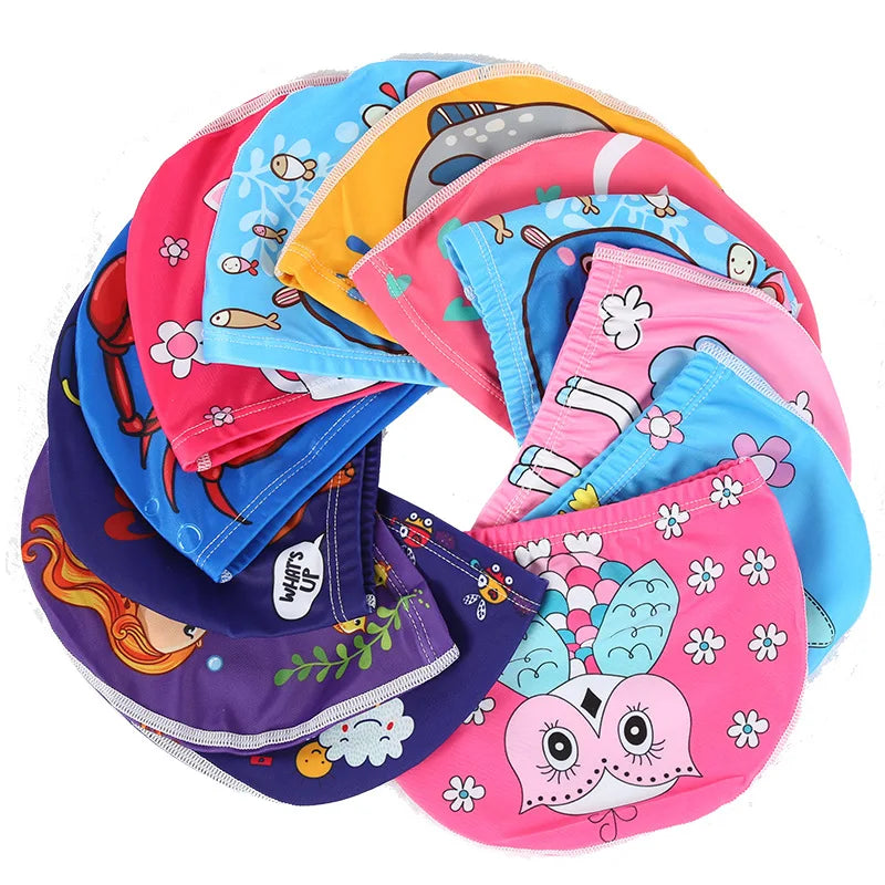 Cartoon children's swimming cap