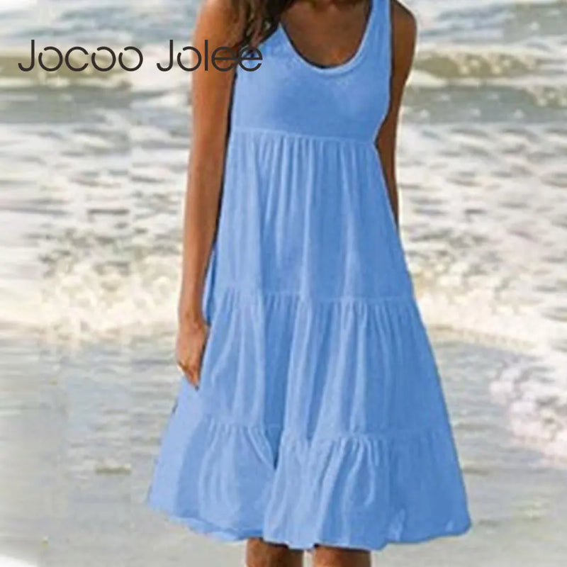 Jocoo Jolee Women's Casual Mini Dress - Boho Style, Oversized Fit