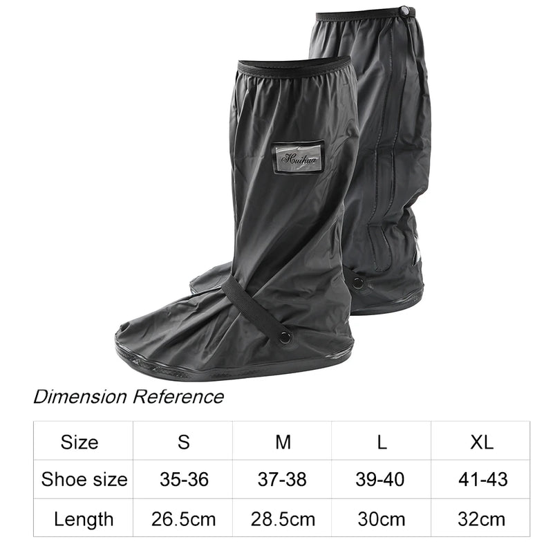 Reusable rain cover for motorcycle shoes