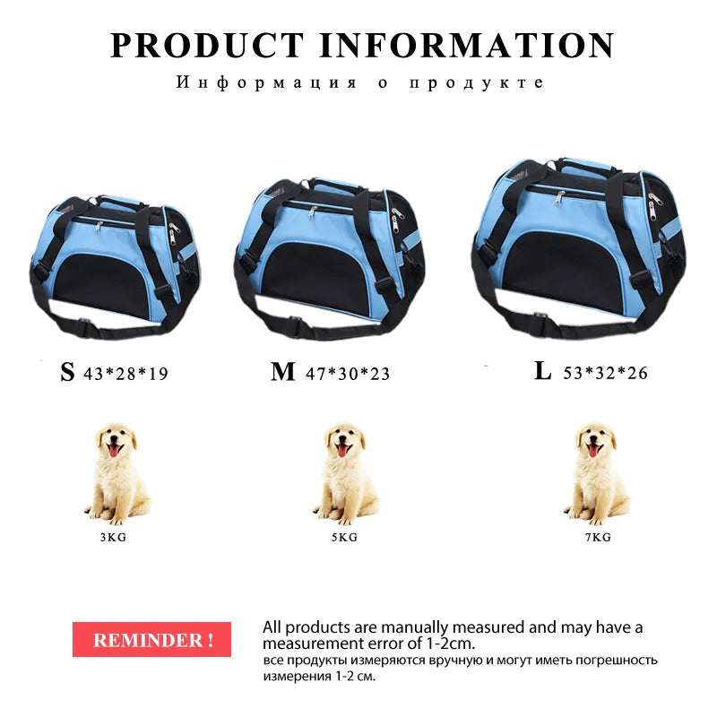 Cat Bags Portable and Dog Carrier Bag Mesh Breathable