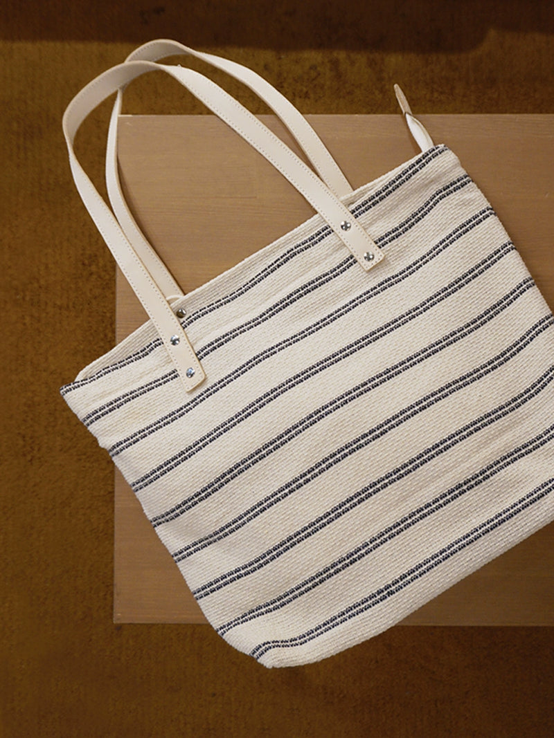 Sobag Harajuku Cotton and Linen Stripes Chic Mori Artistic