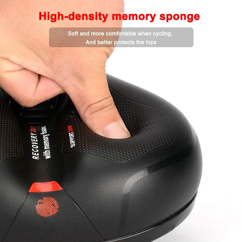 Comfortable Hollow Breathable Bicycle Saddle - Shock Absorbing MTB Road Bike Seat for Men and Women