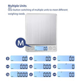 Digital Kitchen Scale - 3000g/0.1g Jewelry and Food Scale, LCD Display, Tare Function