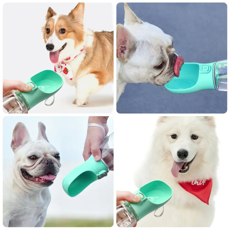 Portable Dog Water Bottle and Feeder - Food and Water Container, Outdoor Travel Drinking Bowl for Pets