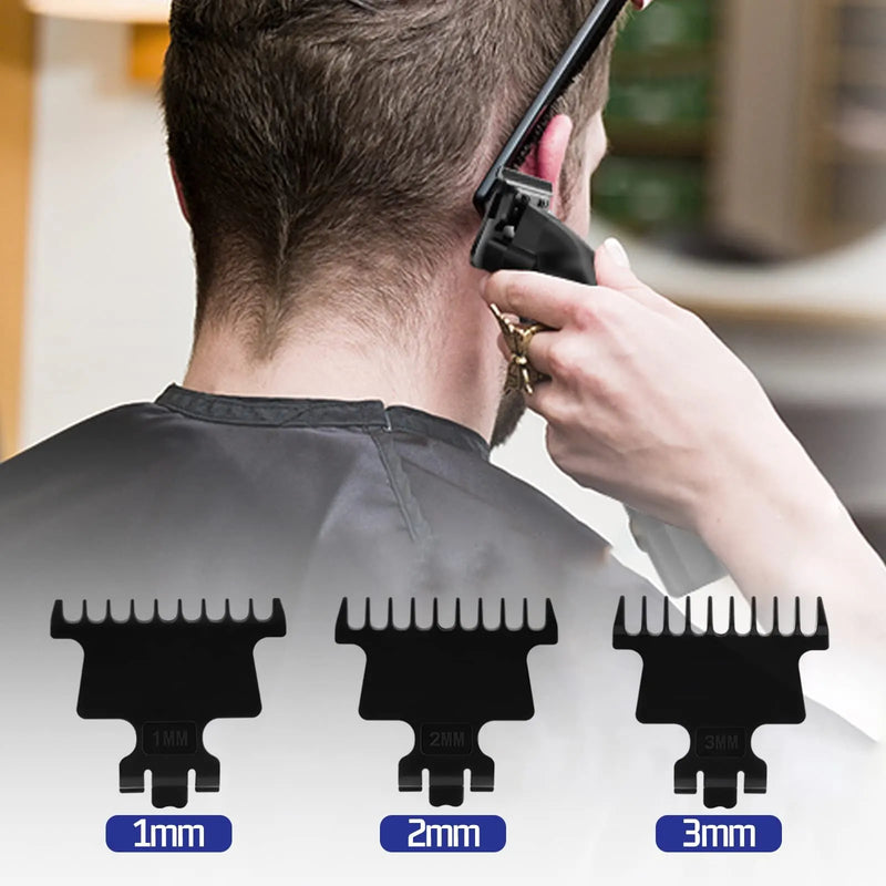 Black Hair Clippers for Men - Cordless Professional Barber Clippers, USB Rechargeable, Wireless