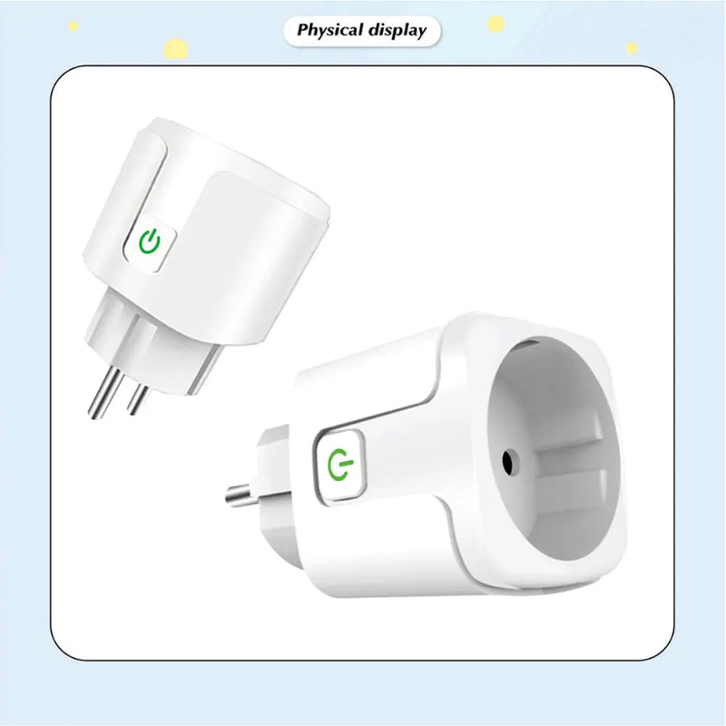 Smart Socket EU 16A/20A - WiFi Power Outlet with Alexa and Google Home Voice Control, AC100-240V, Tuya Smart Life APP