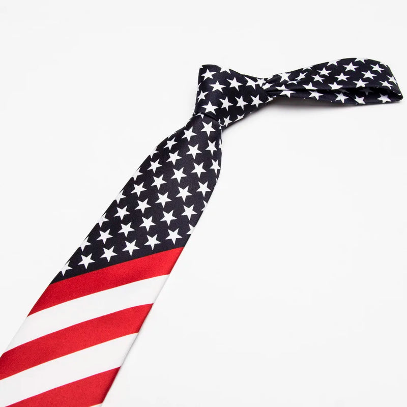 American Flag Print Necktie