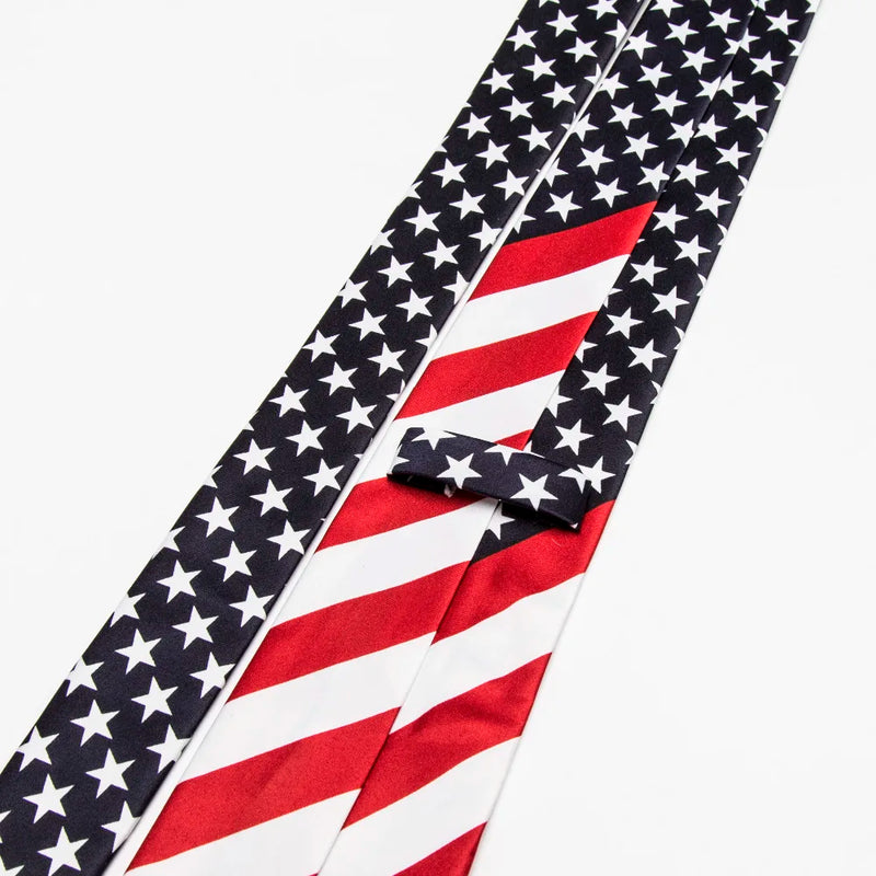 American Flag Print Necktie