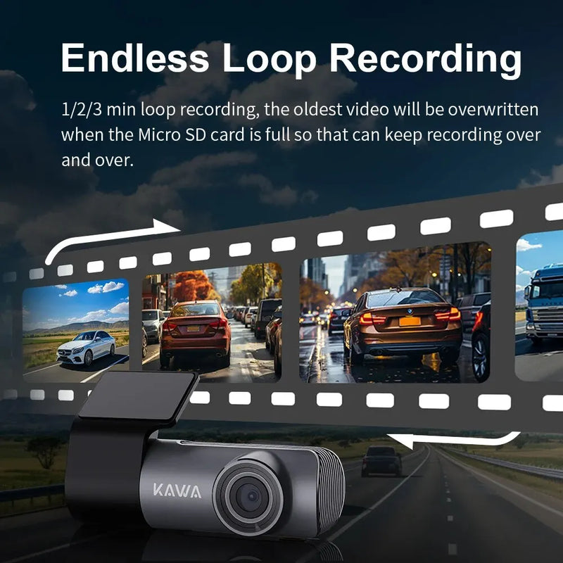 Dash Camera for Car 2k Cam in Car with WiFi Night Vision and WDR Monitor App