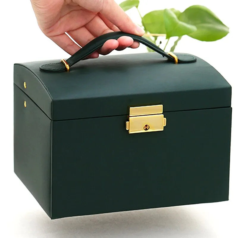 Three Layer Multifunctional Leather Drawer - Jewelry Box