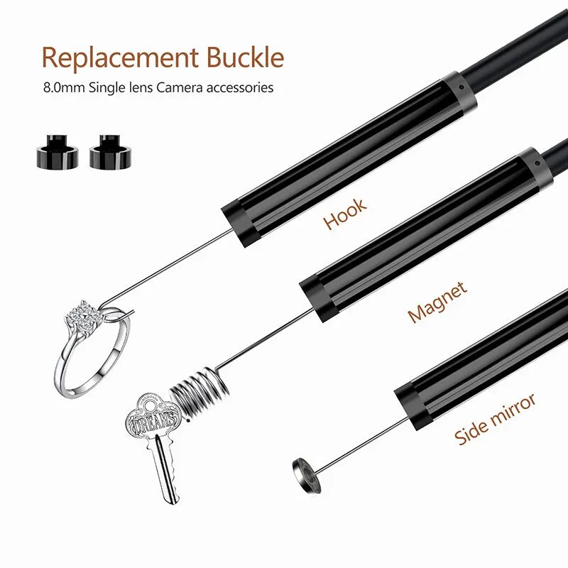 Industrial Endoscope Camera with IPS 2.4 Screen, HD1080p - Sewer Inspection