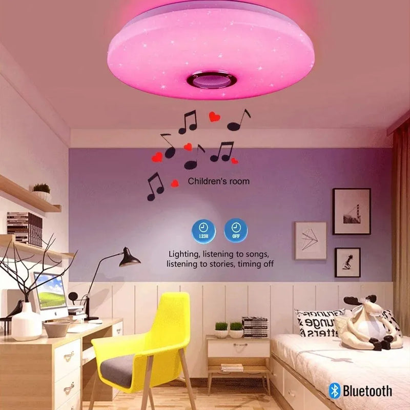 Modern Ceiling Lamps - RGB Dimming Home Lighting with APP and Bluetooth Music Control, 42W and 60W Smart Ceiling Lights with Remote, AC220V