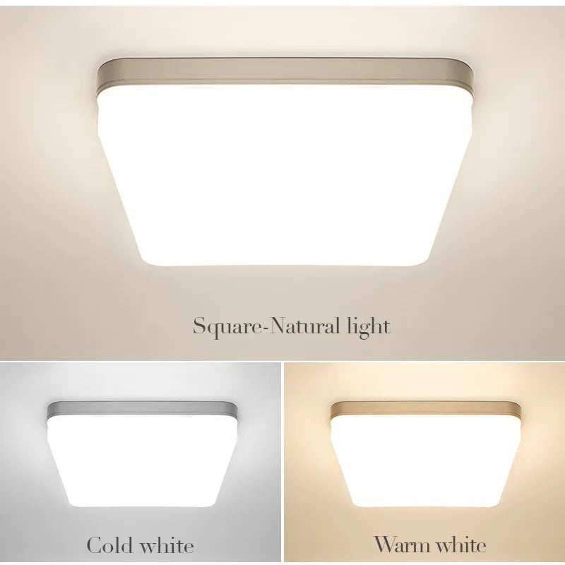 Square LED Ceiling Lamp - Bedroom Lighting