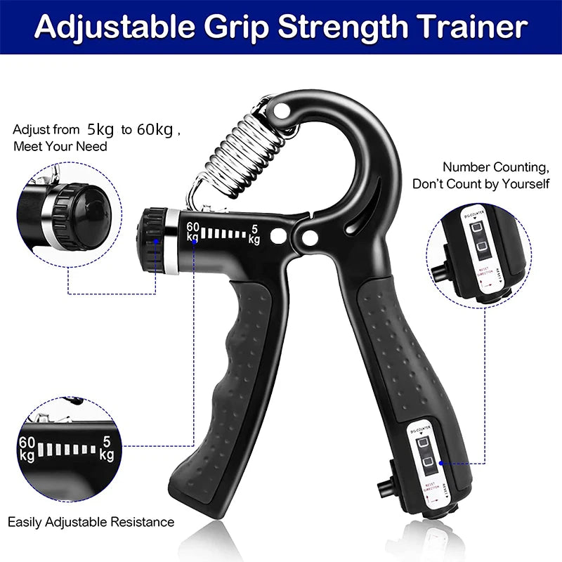 Hand Grip Strengthener 5-60kg - For Muscle Building