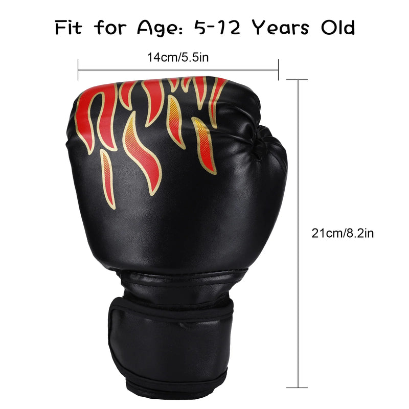 Kids Leather Boxing Gloves - Kickboxing Gloves for Children in Sanda Sports