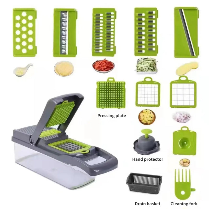 Vegetable Cutter - Shredder with Basket