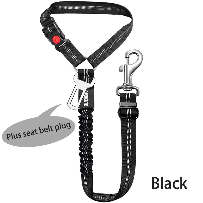 Two-in-One Adjustable Pet Car Safety Belt - Dog and Cat Collar