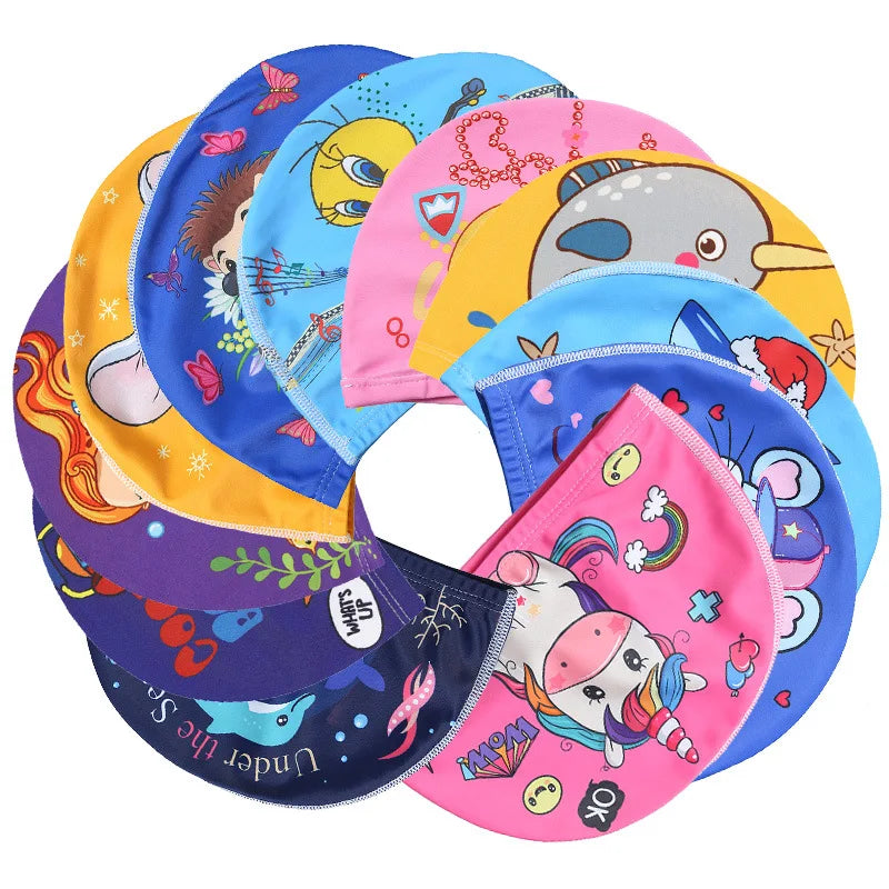 Cartoon children's swimming cap