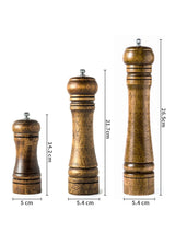 Solid Wood Pepper Mill with Ceramic Grinder