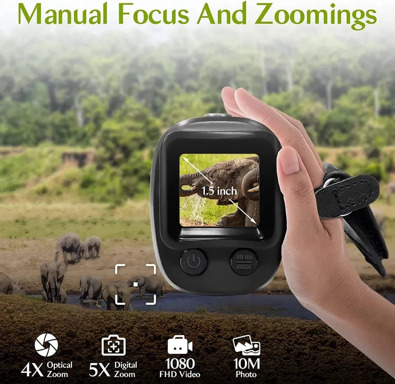 Rechargeable 1080p HD Infrared Night Vision Telescope Camera for Outdoor Hunting