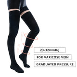 Medical Compression Stockings - Thigh High, Graduated Pressure, for Varicose Veins and Edema