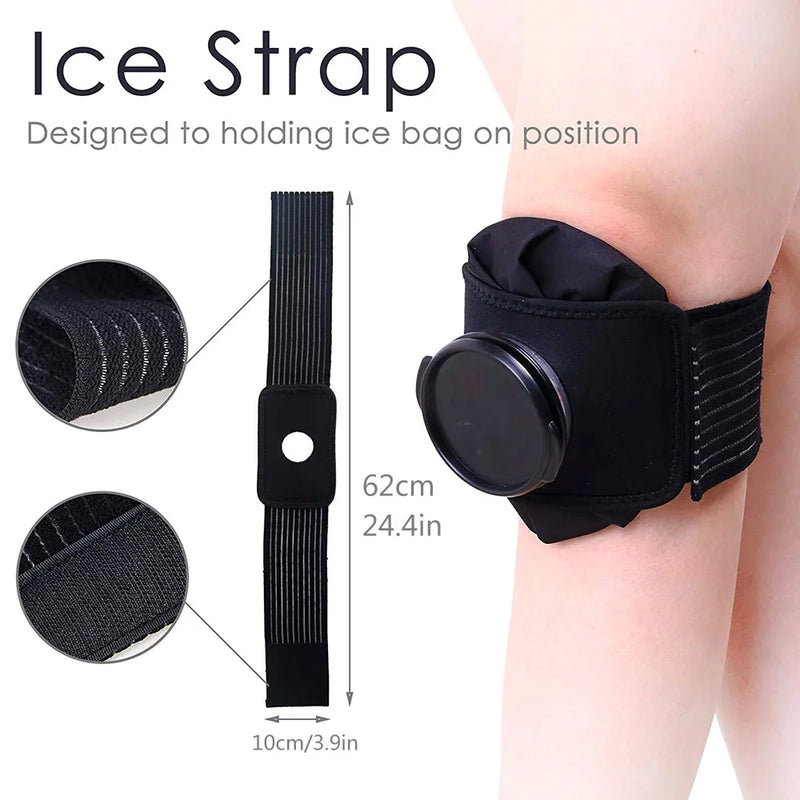 Reusable Ice Pack - Cold/Hot Water Compress Bag for Injuries, Swelling, Headaches