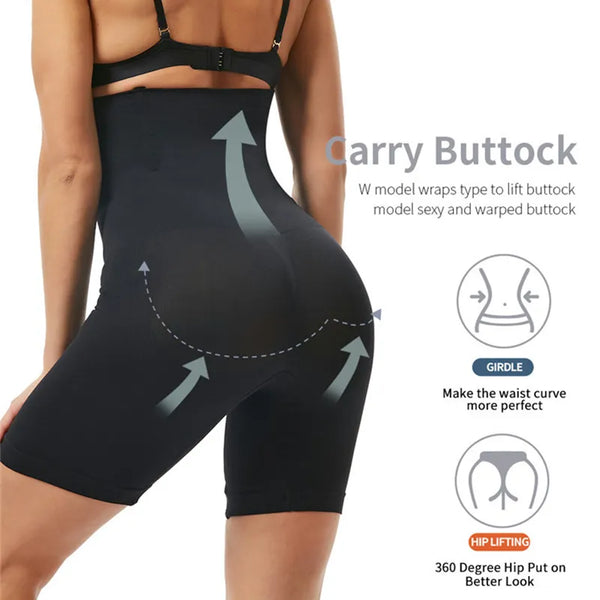 High Waist Shapewear for Women - Tummy Control, Butt Lifter, Slimming Panties, and Mid Thigh Body Shaper Shorts