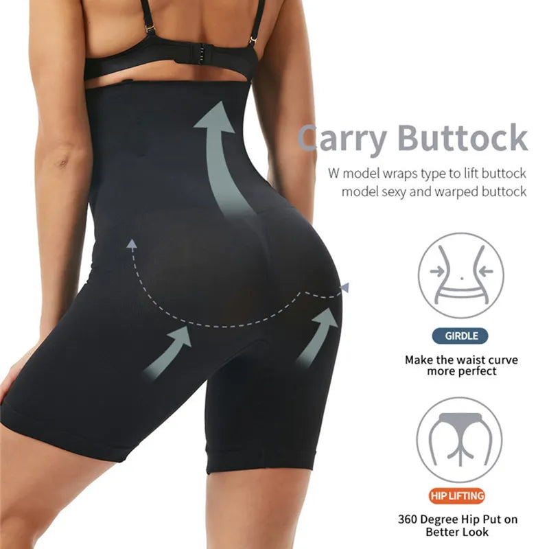 High Waist Shapewear for Women - Tummy Control, Butt Lifter, Slimming Panties, and Mid Thigh Body Shaper Shorts